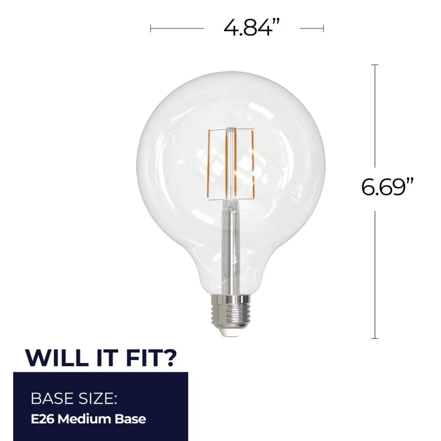 G40 LED Filament Globe Bulb - 8.5W (100W Equivalent) - Image 5