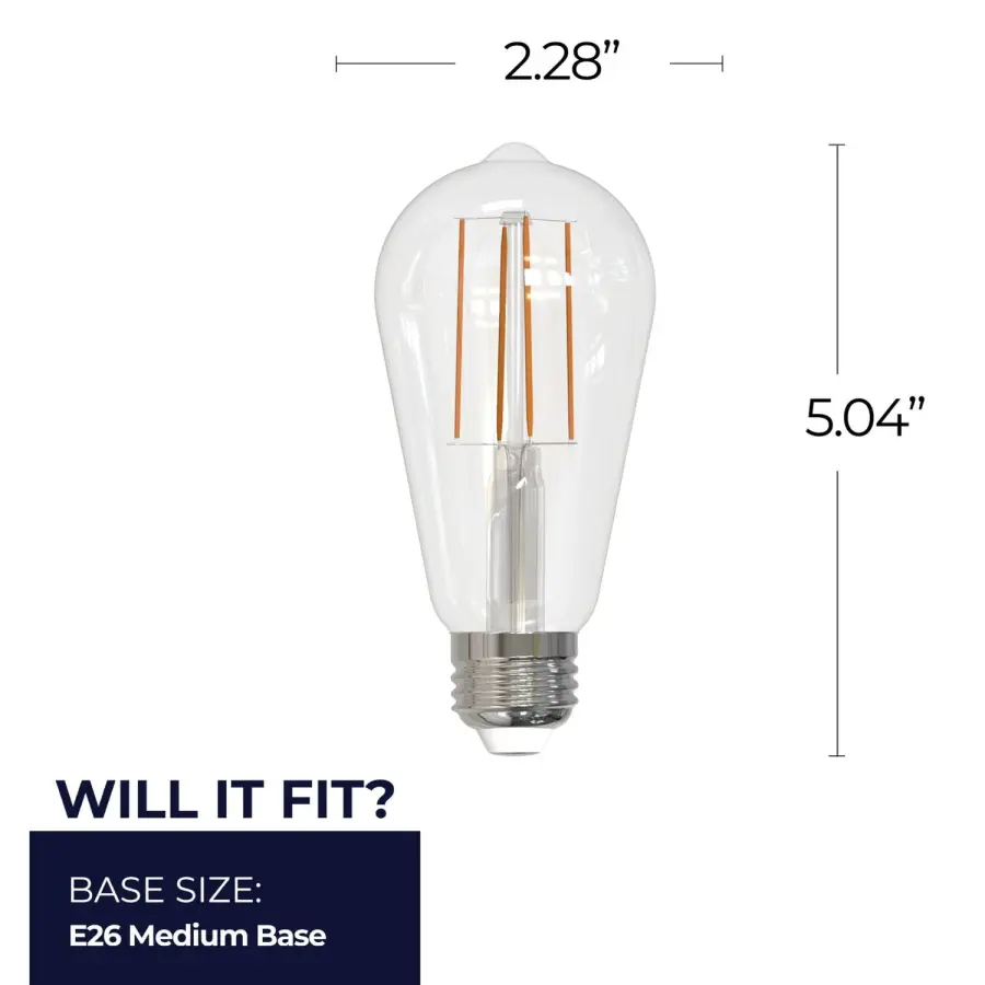 ST18 LED Filament Bulb - 8.5W Soft Daylight - Image 5