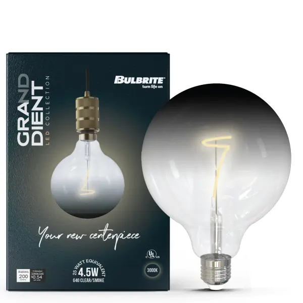 Gradient G40 LED Filament Bulb - Clear to Smoke - Image 2