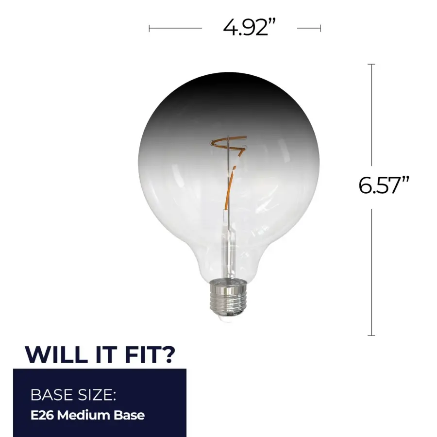 Gradient G40 LED Filament Bulb - Clear to Smoke - Image 5