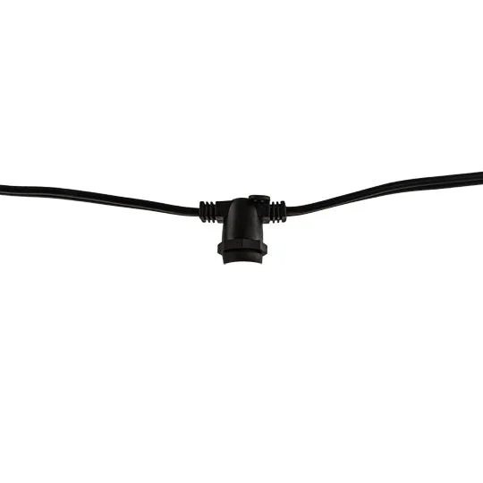 14' Black String Light Set with 10 Sockets