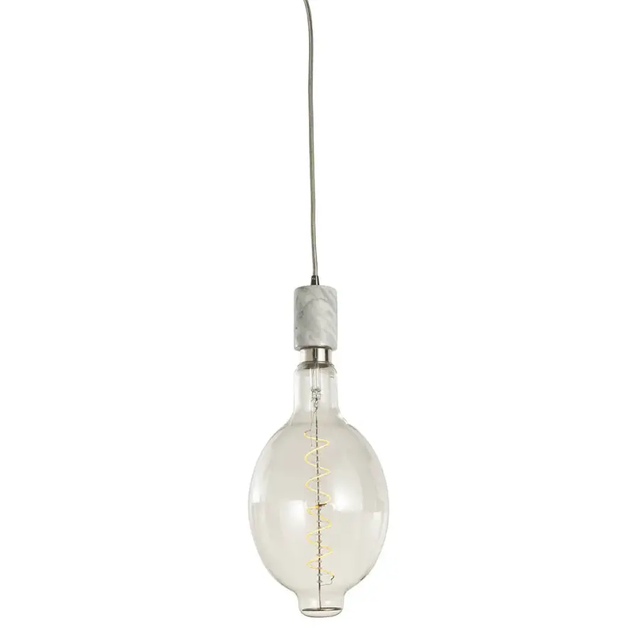 Natural White Marble LED Pendant Light - Image 1