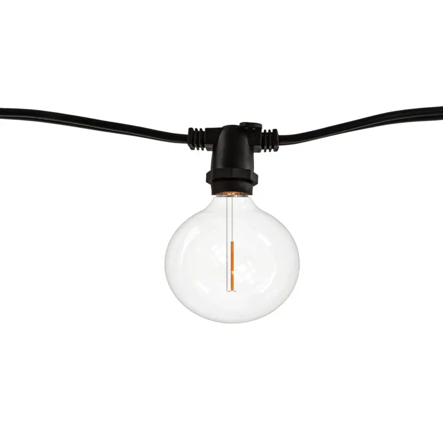 14' LED String Light Kit with Clear G16 Bulbs - Image 1