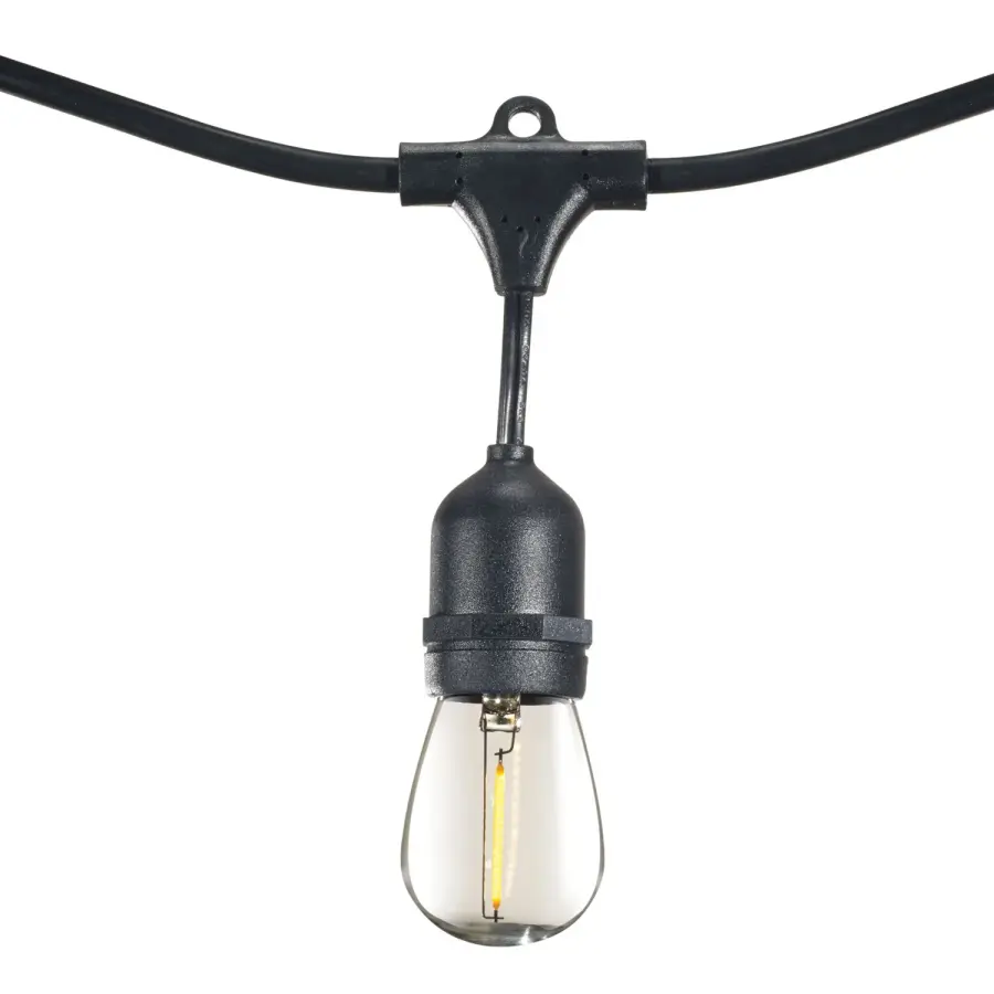 30-Foot LED String Lights with Clear S14 Bulbs - Image 1