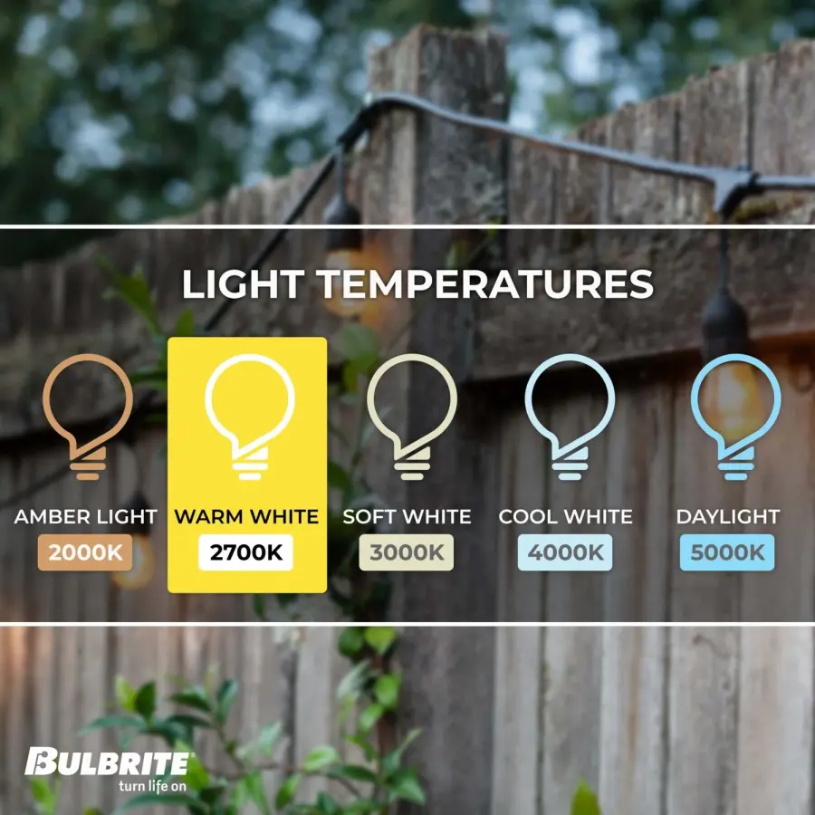 30-Foot LED String Lights with Clear S14 Bulbs - Image 3