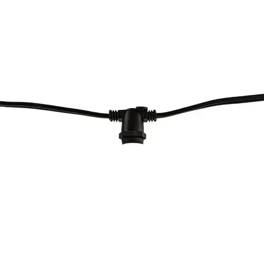 48-Foot Black String Light with 15 Sockets - Image 1