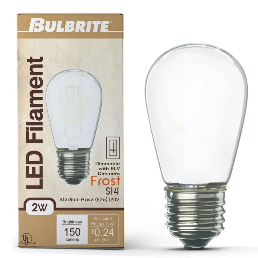 S14 LED Filament Bulb - Frost Finish - Image 2