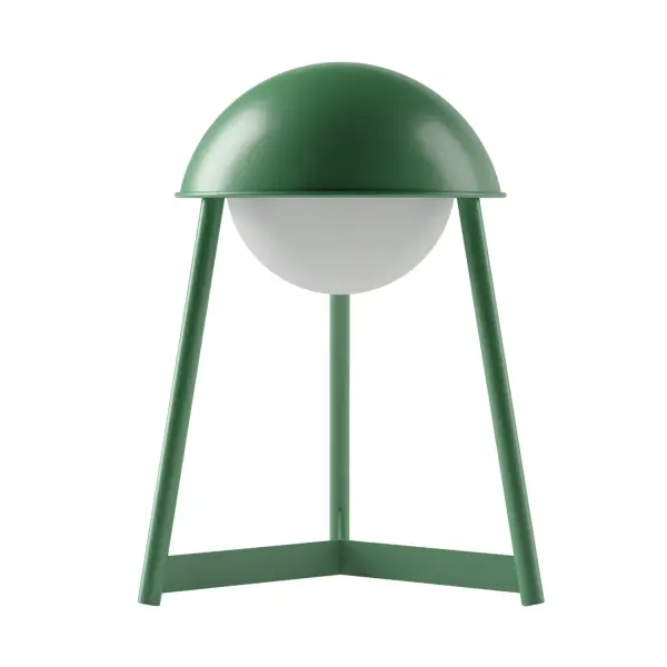 The HELMET table lamp brilliantly reimagines 1950s office lighting with contemporary cordless technology. Its elegant domed iron shade and milky glass diffuser deliver refined, glare-free illumination with three brightness levels and 8+ hours of battery life.