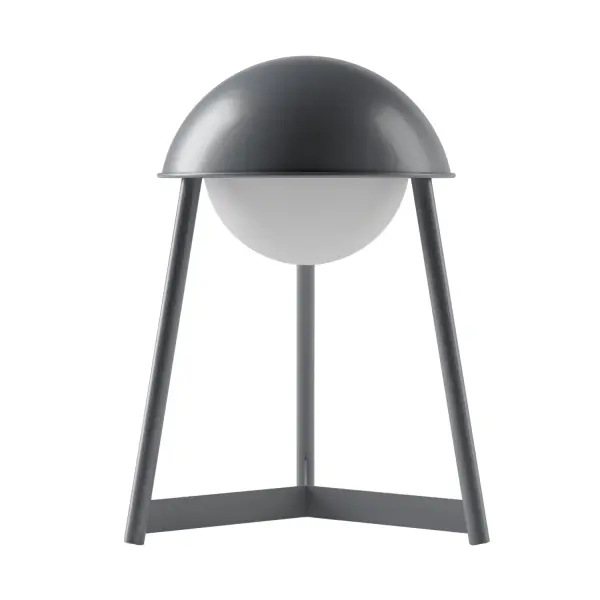The HELMET table lamp reimagines 1950s office lighting with cordless freedom and sophisticated style. Its distinctive domed iron shade and milky glass diffuser deliver refined, glare-free illumination with three brightness levels and 8+ hours of battery life.