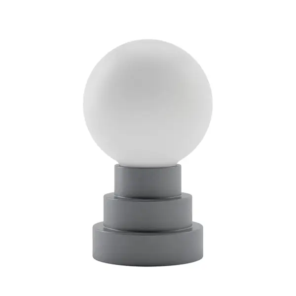 The GLOBE cordless table lamp combines artistic design with practical portability. Its white glass orb and stepped aluminum base create a sophisticated statement piece that works anywhere without cords or outlets.
