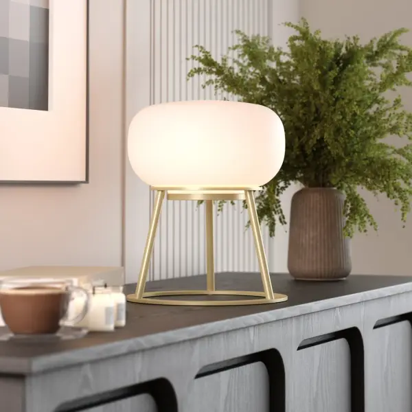 TRIPOD Cordless Table Lamp with Oval Glass - Image 3