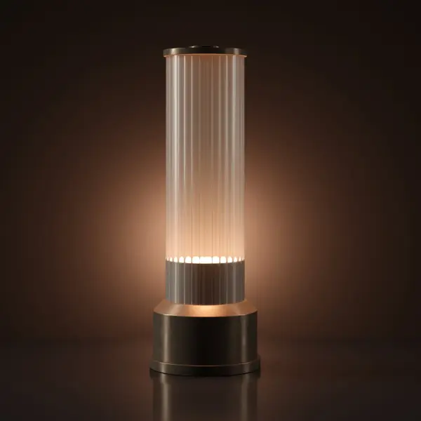 Candlestick Cordless Table Lamp - Brushed Brass - Image 5