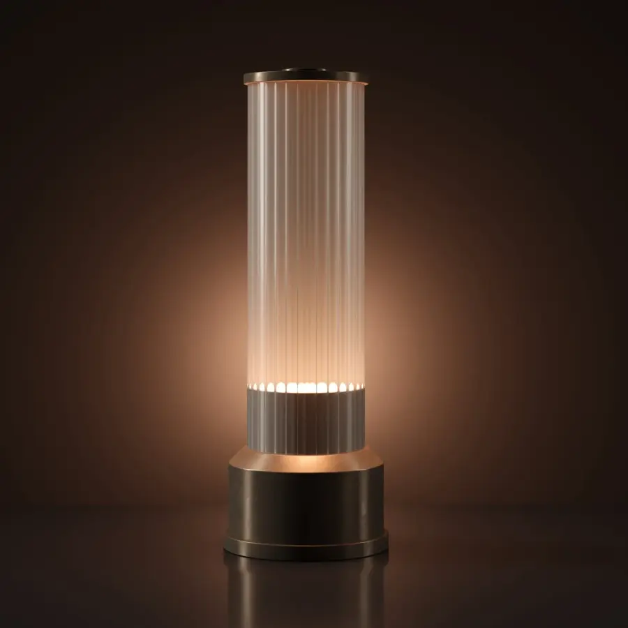 Candlestick Cordless Table Lamp - Brushed Brass - Image 5