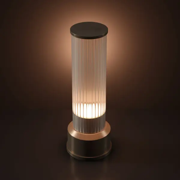 Candlestick Cordless Table Lamp - Brushed Brass - Image 6