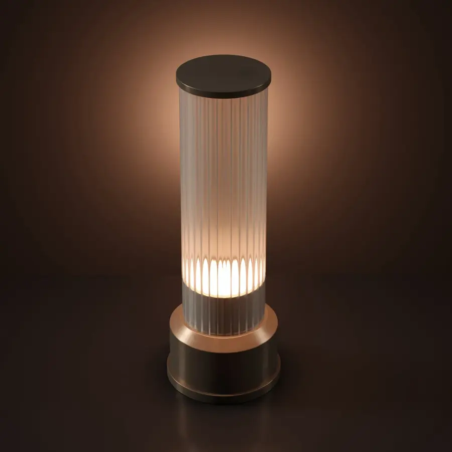 Candlestick Cordless Table Lamp - Brushed Brass - Image 6