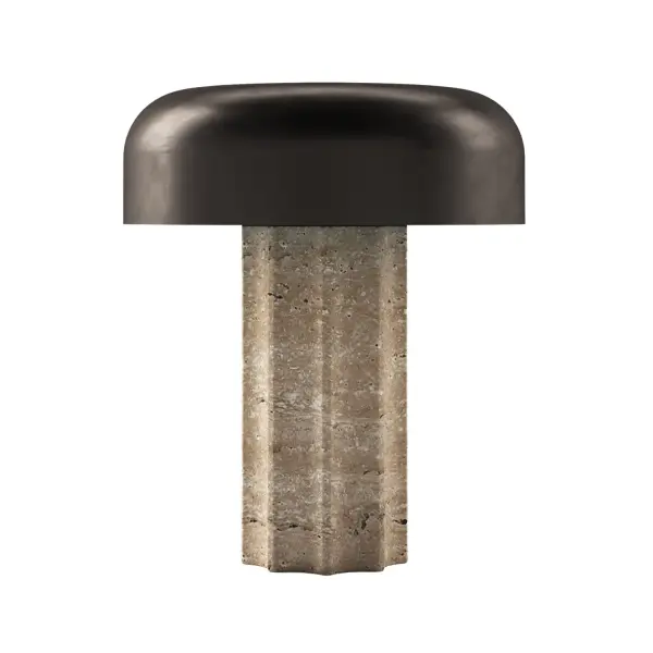 This substantial 20-pound accent lamp combines Greek-inspired fluted column design with genuine natural stone and premium metal finishes. Cordless operation with 8+ hours of battery life and three brightness levels offers unmatched placement flexibility.