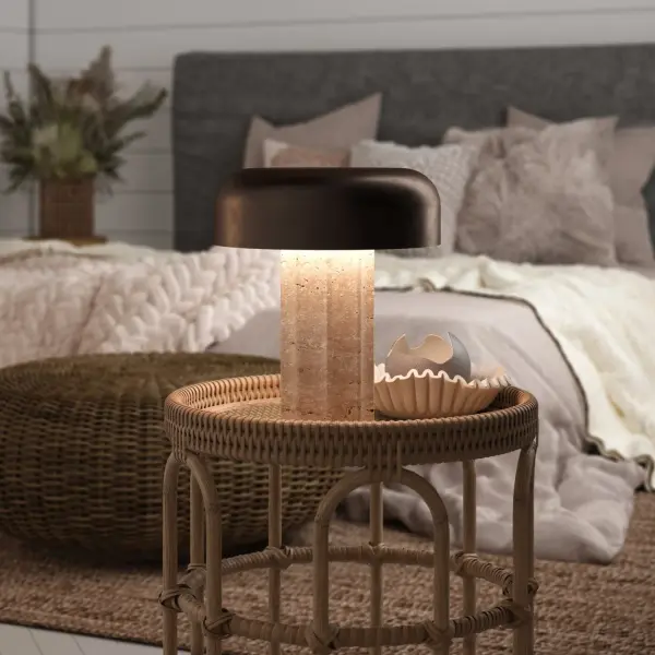 Fluted Column Cordless Table Lamp - Image 3