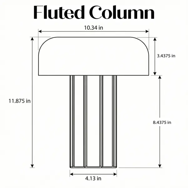 Fluted Column Cordless Table Lamp - Image 7