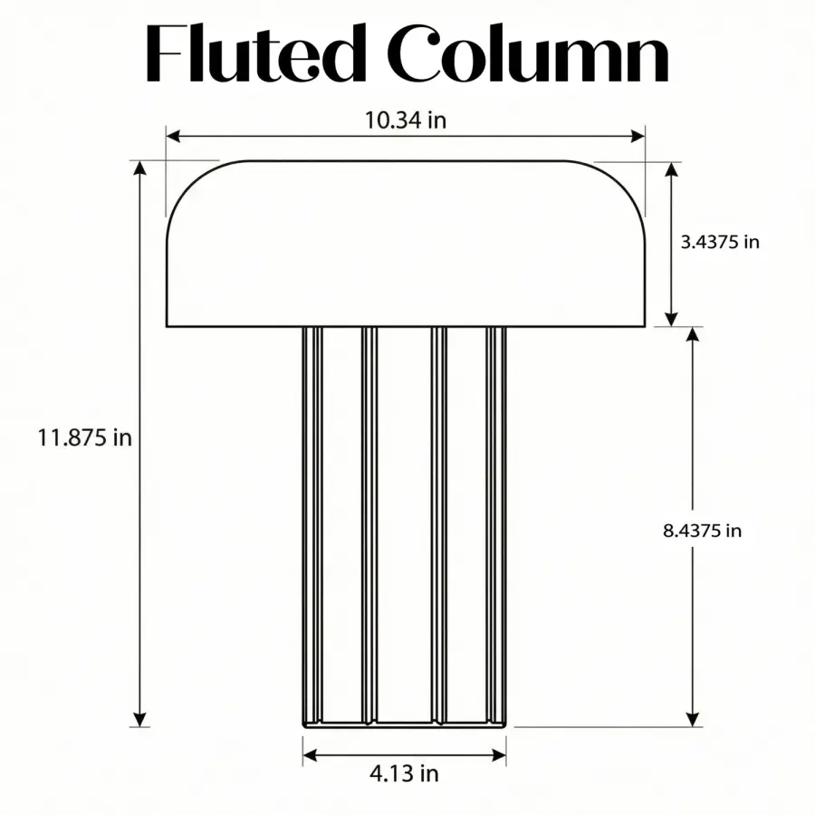 Fluted Column Cordless Table Lamp - Image 7