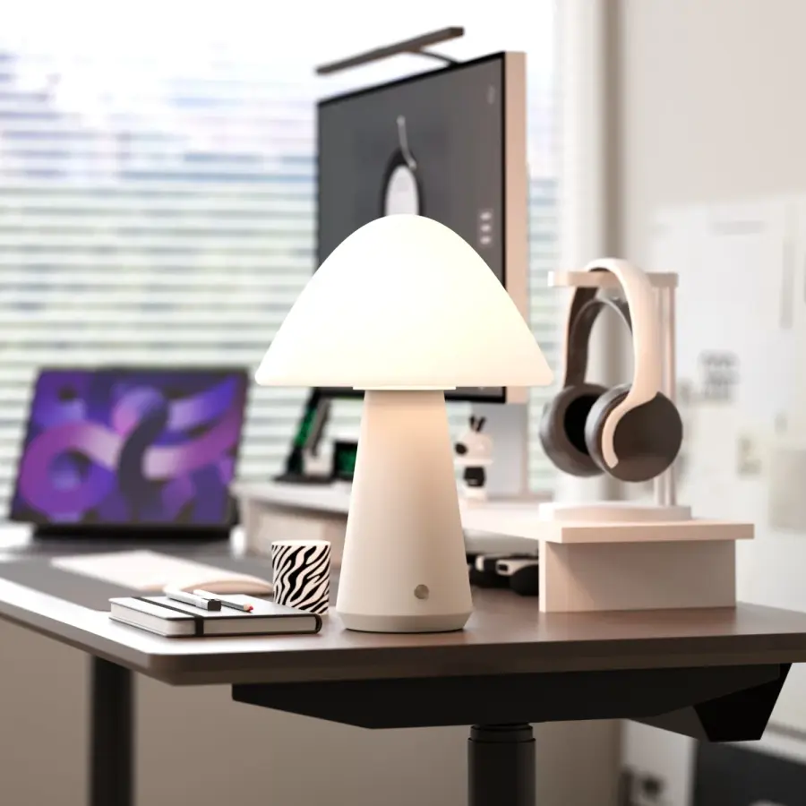 Mushroom Cordless Table Lamp - Off White - Image 3