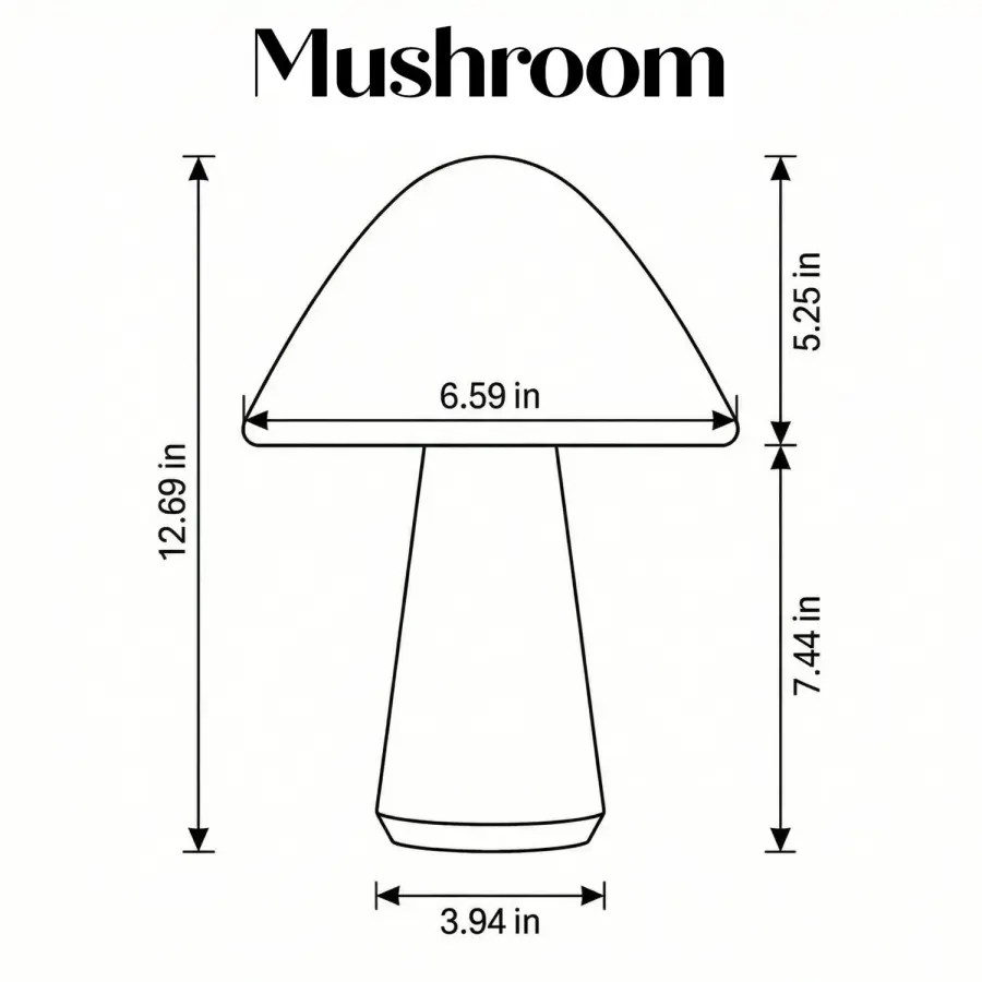 Mushroom Cordless Table Lamp - Off White - Image 7