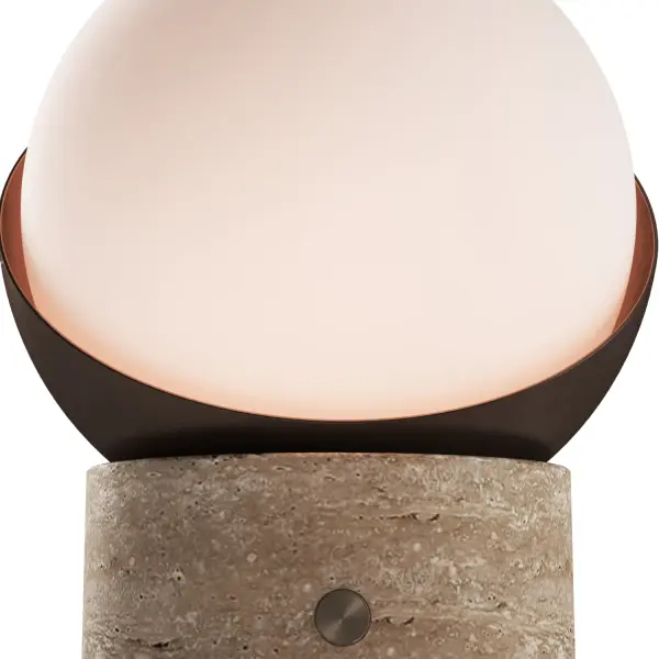 ORB Cordless Table Lamp with Travertine Base - Image 4