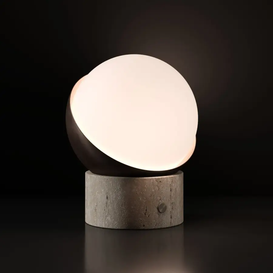 ORB Cordless Table Lamp with Travertine Base - Image 5