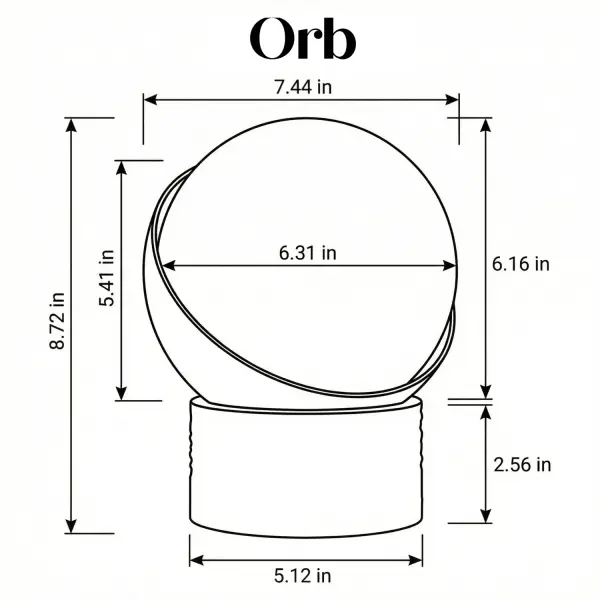 ORB Cordless Table Lamp with Travertine Base - Image 7