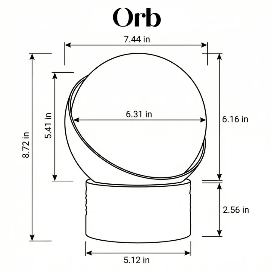 ORB Cordless Table Lamp with Travertine Base - Image 7