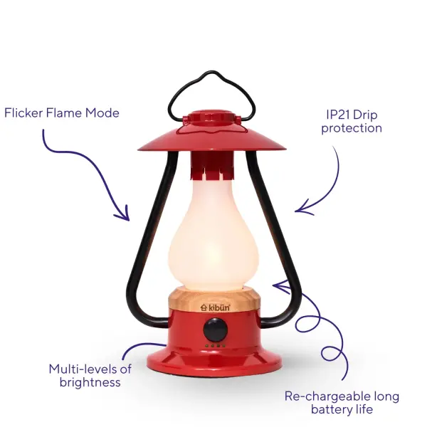 Kibün Bonfire Cordless LED Outdoor Lantern - Image 4