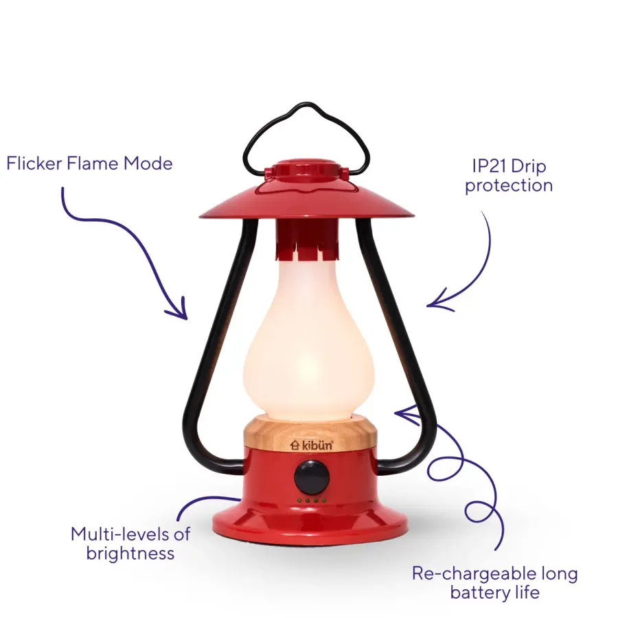 Kibün Bonfire Cordless LED Outdoor Lantern - Image 4