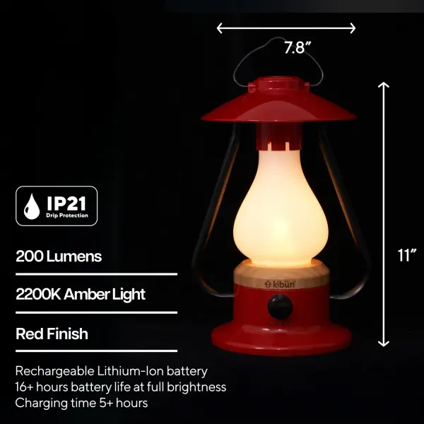 Kibün Bonfire Cordless LED Outdoor Lantern - Image 6