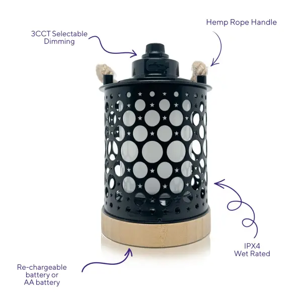 Stargaze Cordless LED Outdoor Lantern - Image 4