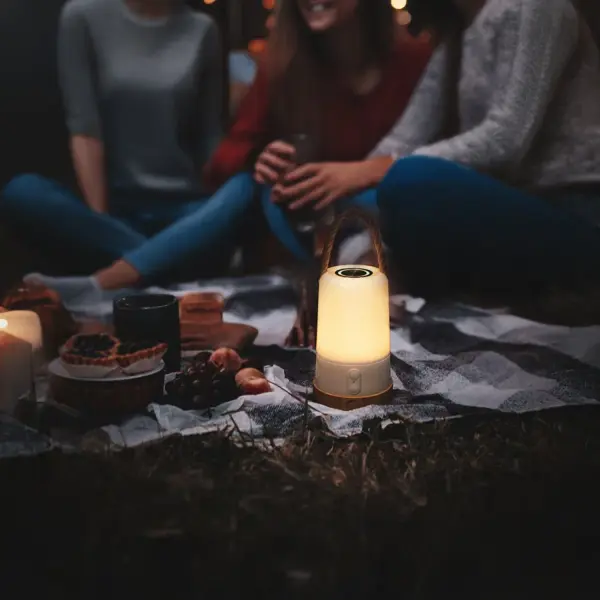 The Kibün Groove+ combines heritage lantern design with modern tech—260 lumens, fully dimmable LED, Bluetooth music sync, and RGB color modes. Perfect for outdoor adventures, power outages, or mood lighting anywhere. - alternate view