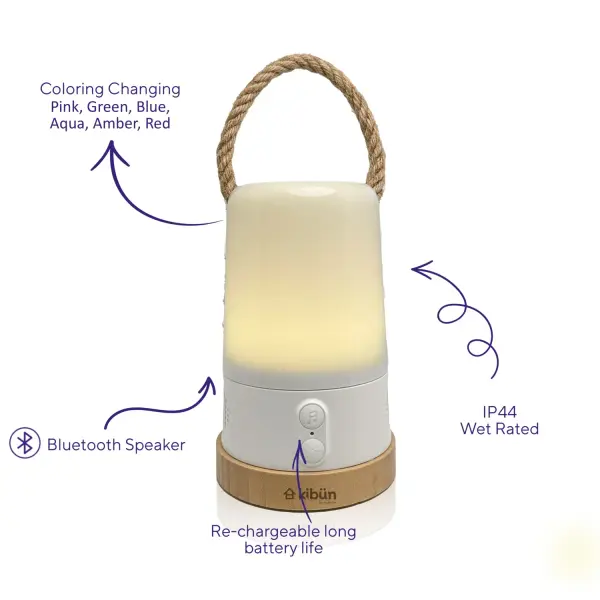 Kibün Groove+ Cordless Outdoor Lantern with Bluetooth - Image 4