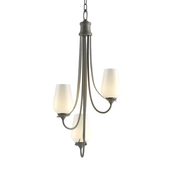 Taking inspiration from nature, our artisans create our Flora Chandelier by skillfully shaping steel bands into gentle curves and tendrils. The end result is a 3-arm light that looks like a rare, flowering plant. When you let your eyes linger on this design, you'll feel closer to nature.