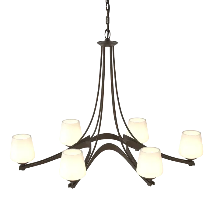 Oval Ribbon 6-Arm Chandelier - Image 2