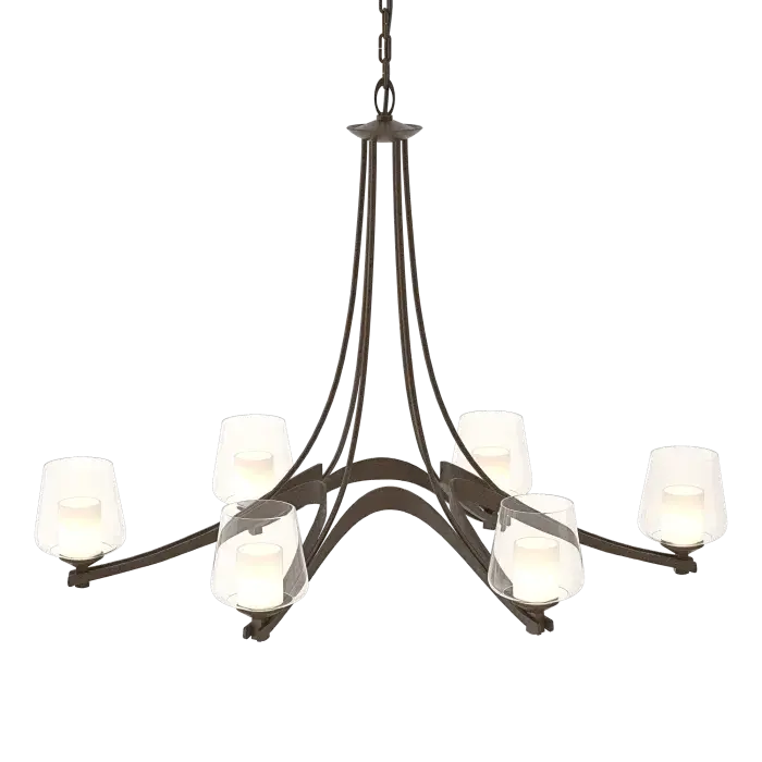 Oval Ribbon 6-Arm Chandelier - Image 2