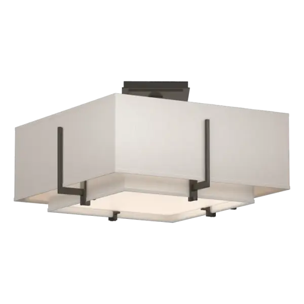 Exos Square Small Double Shade Semi-Flush