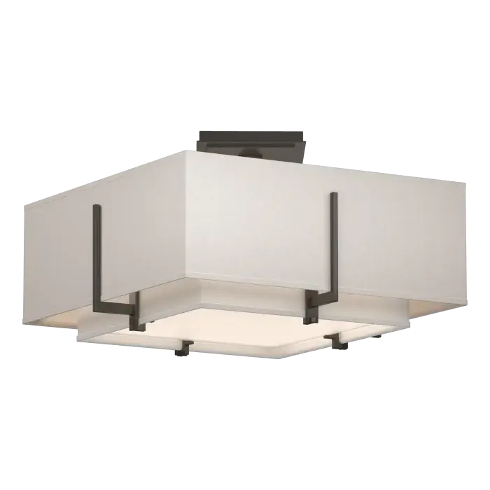 Exos Square Small Double Shade Semi-Flush