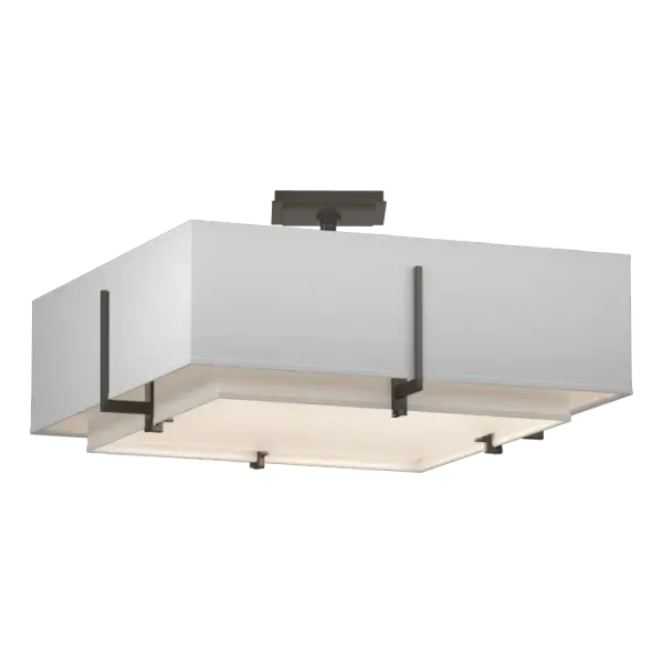 Exos Square Double Shade Semi-Flush