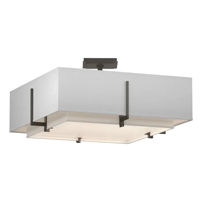 Exos Square Double Shade Semi-Flush