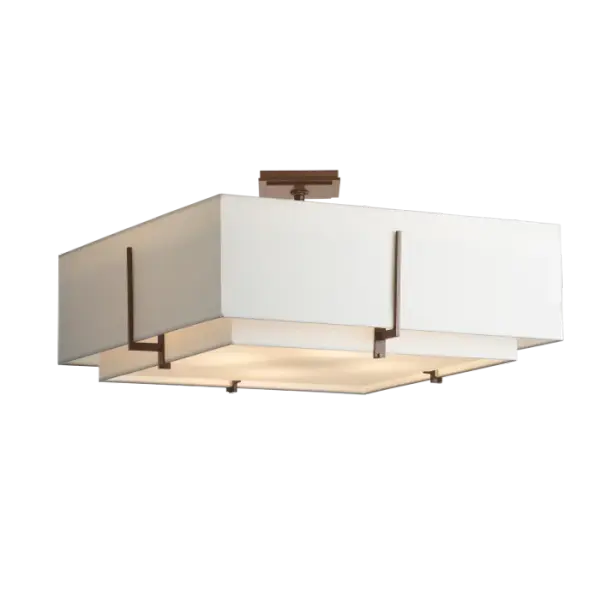 Exos Square Large Double Shade Semi-Flush