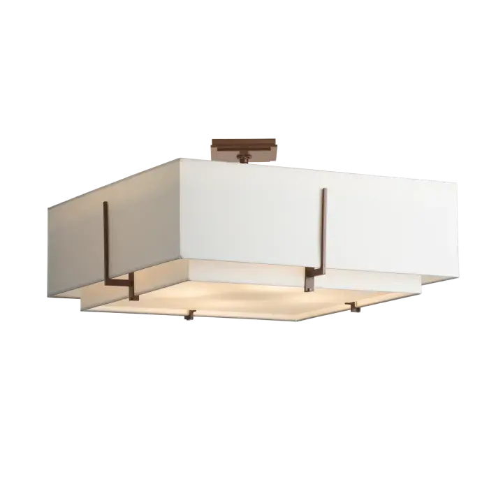 Exos Square Large Double Shade Semi-Flush