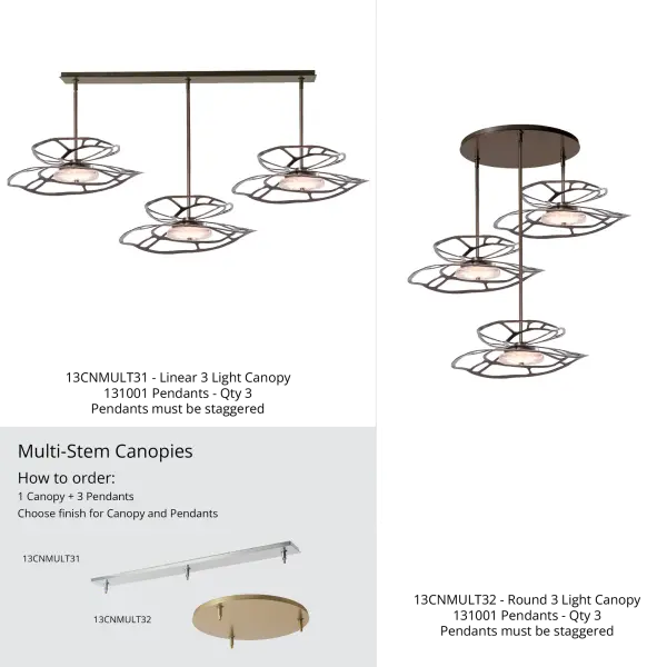 Just under 2ft in diameter, this two-tiered abstract pendant commands attention. The Muse Small Pendant resembles an abstract take on a monarch butterfly's pattern. The metalwork shows an artisan's hand with delicate openings and connectors. A selectable CCT (2700/3000/4000K) is offered and can be set during installation to establish just the right ambiance. A larger (30+" dia.) pendant and wall sconce complete the Muse Collection.
