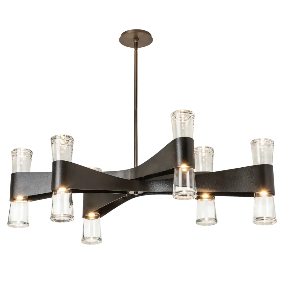 Bellis 6-Arm 12-Light Oval Chandelier - Image 4