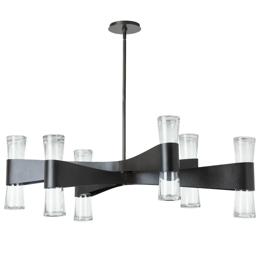 Bellis 6-Arm 12-Light Oval Chandelier - Image 5