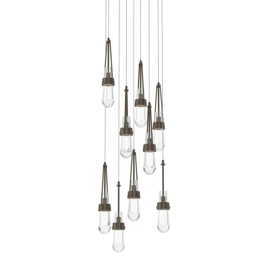 Link 9-Light Clear Glass Pendant - Image 1