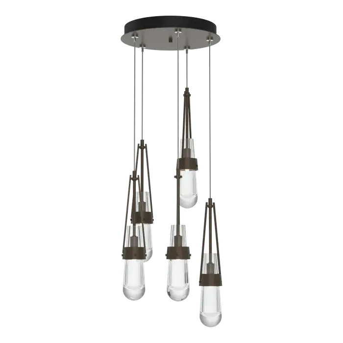 Link 5-Light Clear Glass Pendant