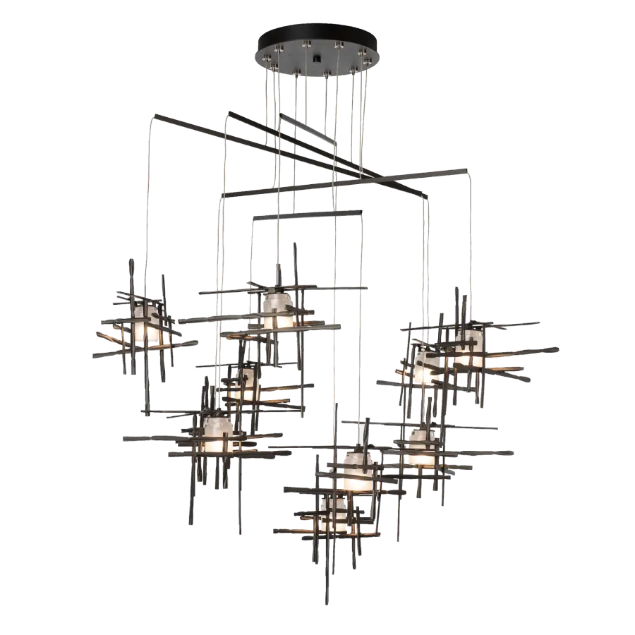Tura 10-Light Frosted Glass Mobile Pendant - Image 4